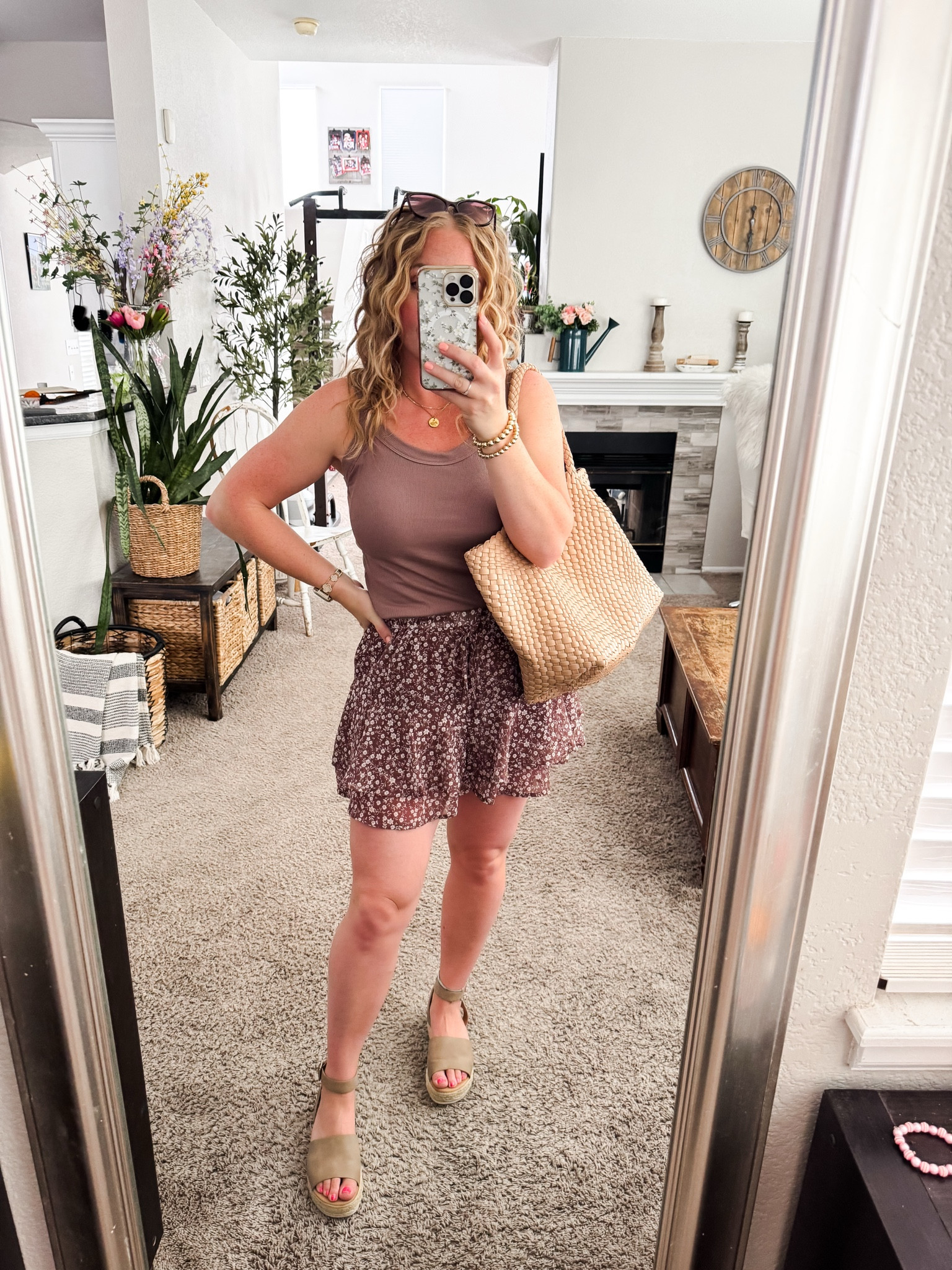 Brown tank top with a built in bra, brown floral skort, tote bag, and platform sandals 






Amazon outfits every outfit inspo, outfit ideas, casual outfits amazon, amazon outfits every day, spring outfits 2026, summer outfits

#LTKSaleAlert #LTKootd #LTKPetite