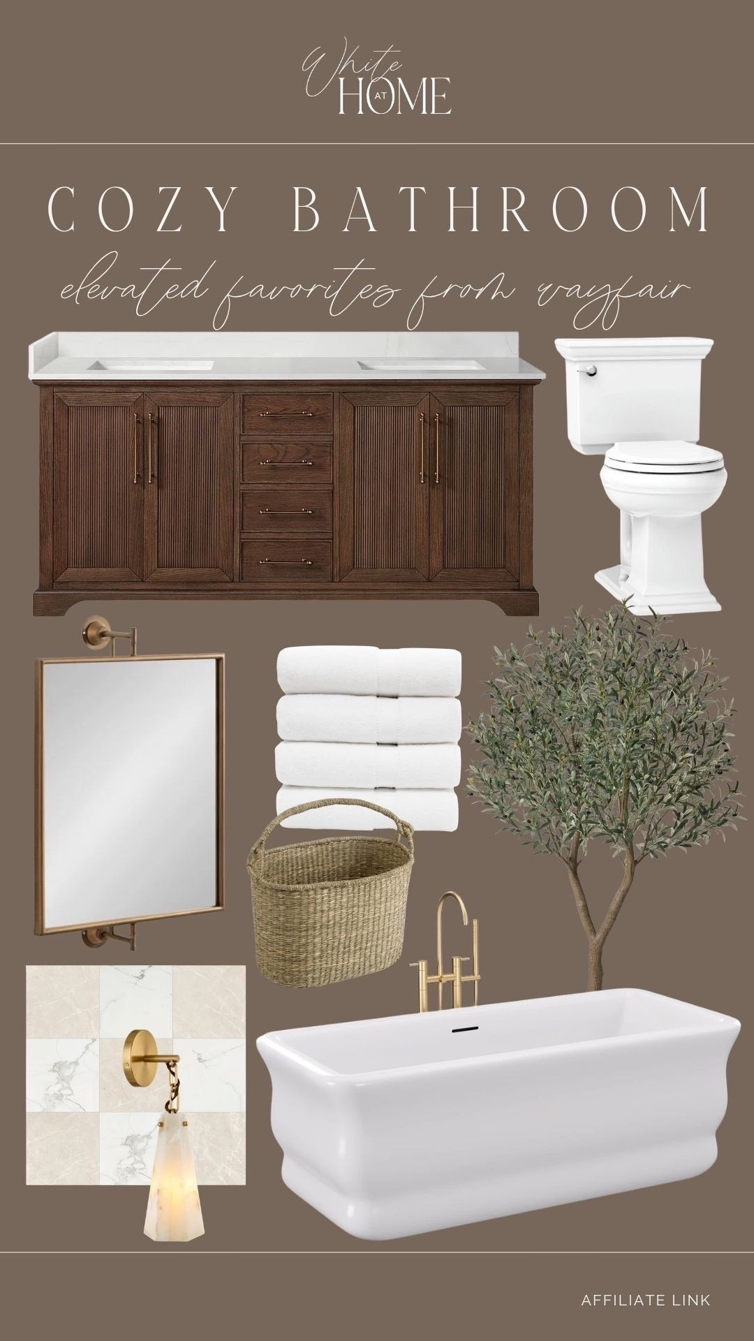 I’m loving this cozy bathroom inspiration all from Wayfair! Elevated, warm, and high quality. I love the texture of this double vanity and the curves on this floating tub!

#LTKHome #LTKSaleAlert