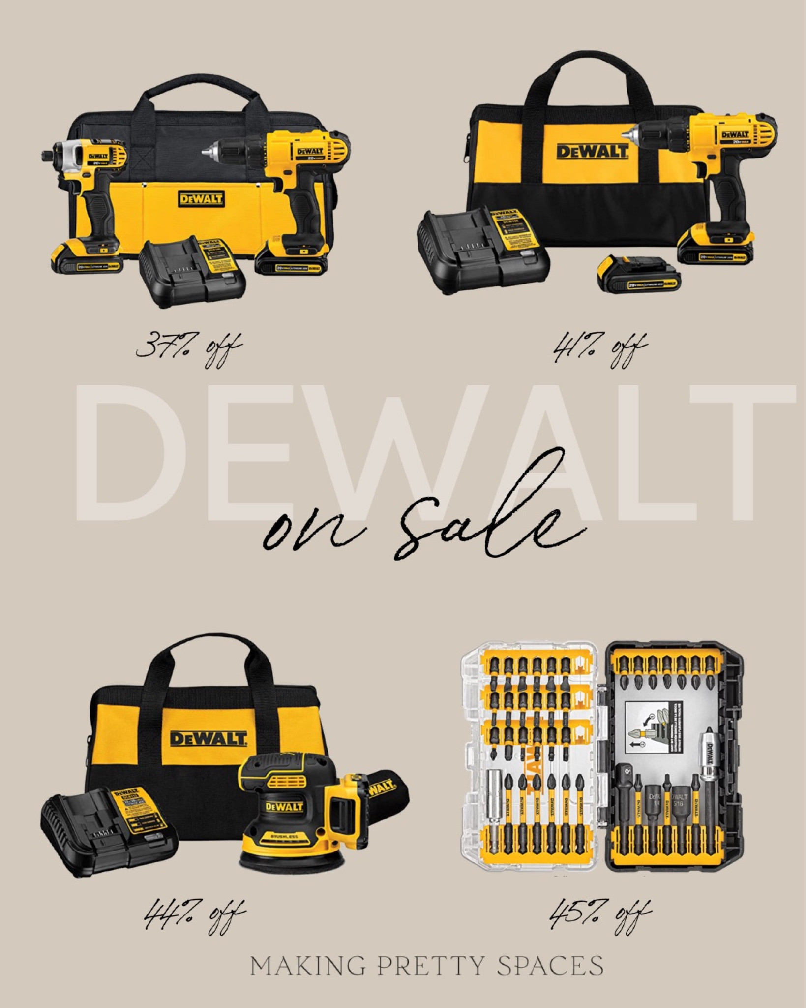 Shop Dewalt tools on Amazon!
Sale, Dewalt, Amazon, DIY

#LTKHoliday #LTKhome #LTKsalealert
