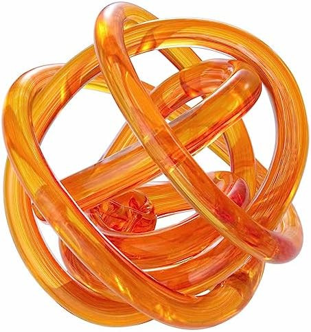 Luxury Lane Hand Blown Infinity Knot Sommerso Decorative Glass Ball for Bowls Home Decor 4 inch T... | Amazon (US)