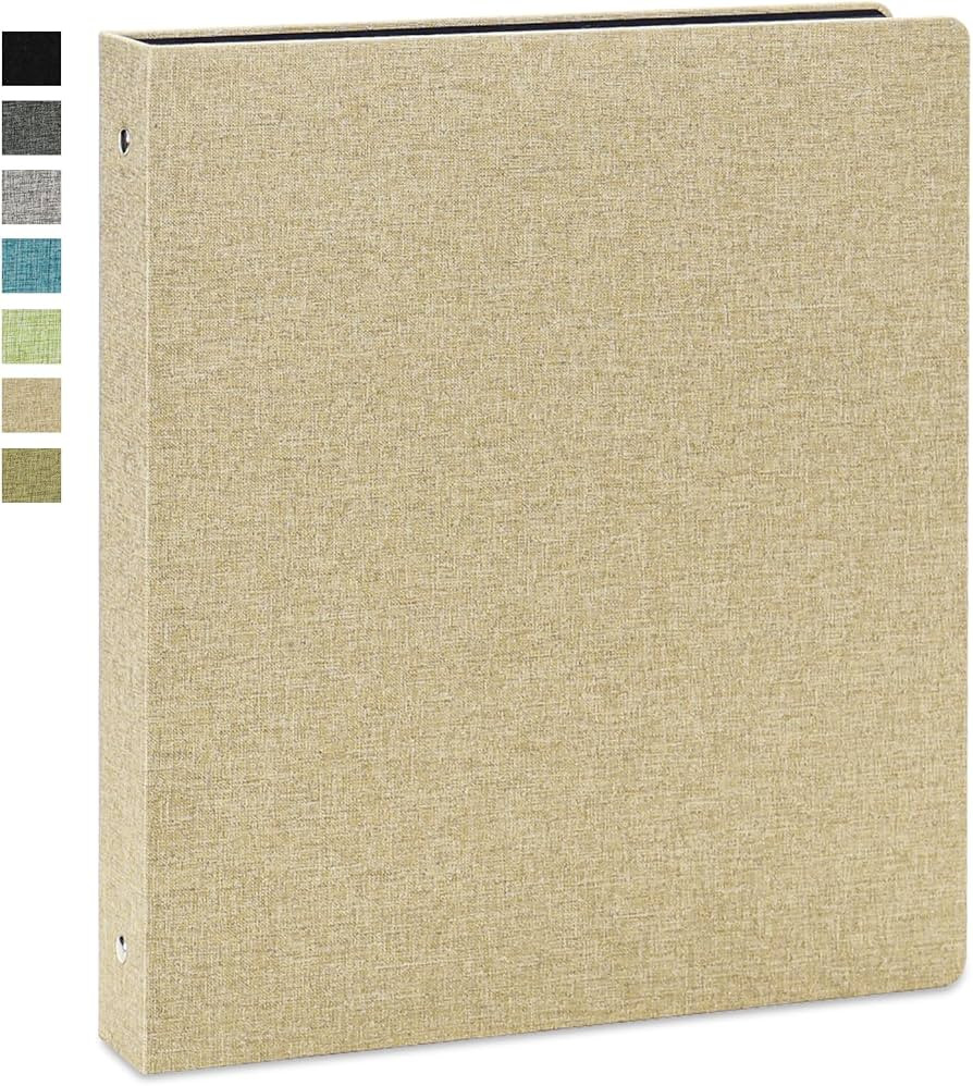 Vienrose 3 Ring Binder 1 Inch Round Rings with Linen Fabric Cover, Fits 8.5 x 11 Inch Paper, Dura... | Amazon (US)
