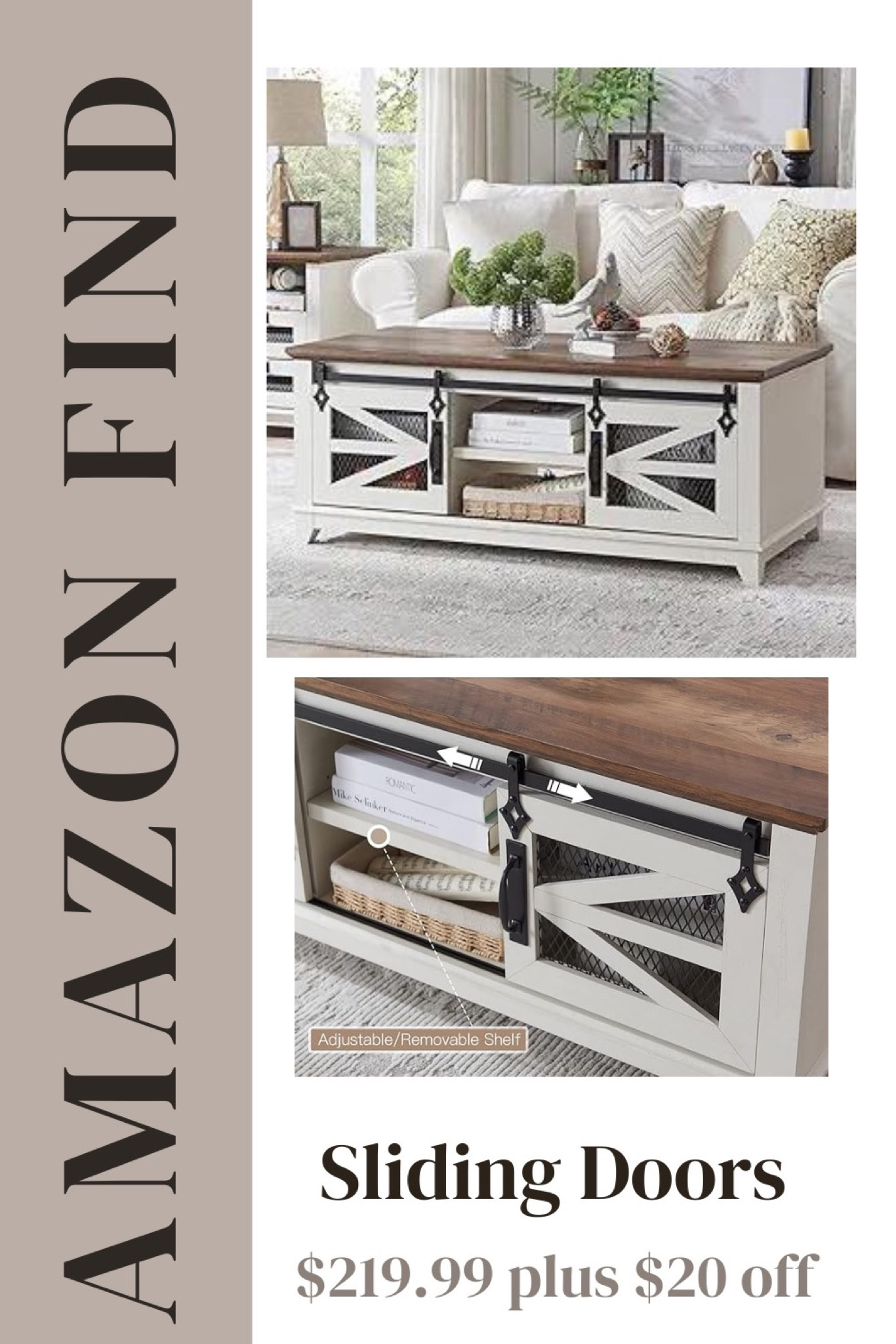 Slide into style and savings with this sleek coffee table from Amazon! The sliding glass doors add a modern touch, and it's currently on sale with an extra $20 off. Don't miss your chance to elevate your living space for less! ☕✨ #AmazonDeals #HomeUpgrade

#LTKsalealert #LTKhome