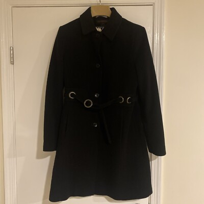 Via Spiga black wool blend coat size 14  | eBay | eBay US