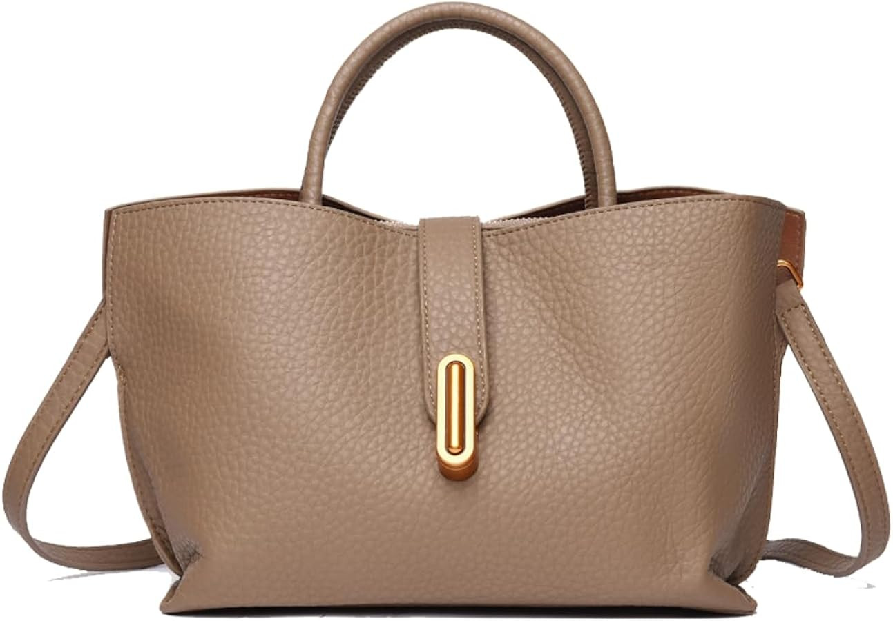 Bucket Bags for Women, Vintage Crossbody Bag Faux Leather Top Handle Tote Bag 2025 Trendy Designe... | Amazon (US)