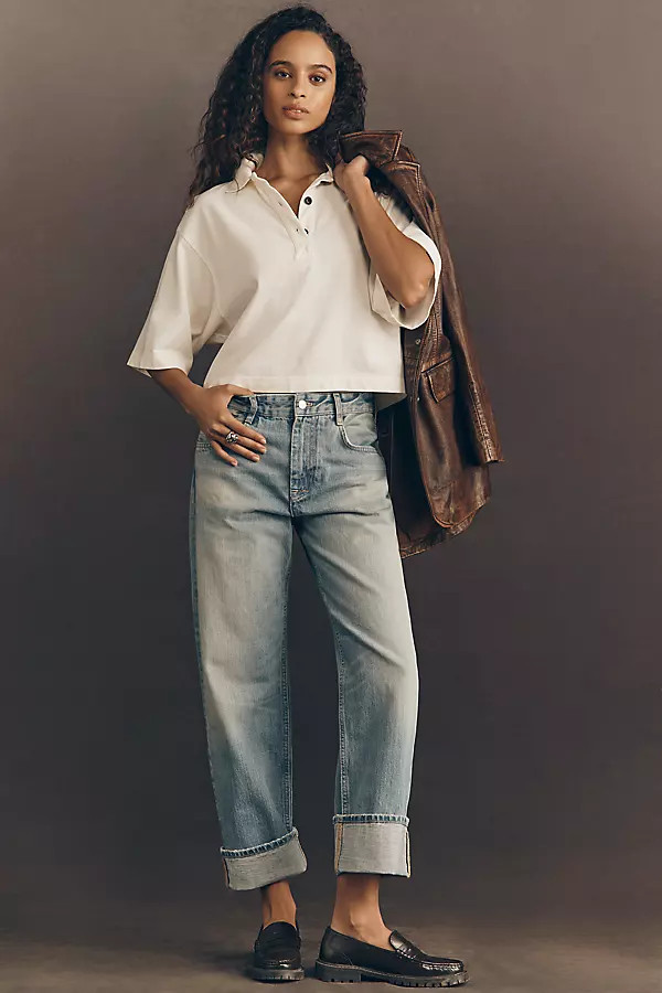 Celeste Boyfriend Mid-Rise Relaxed Jeans by Pilcro | Anthropologie (US)