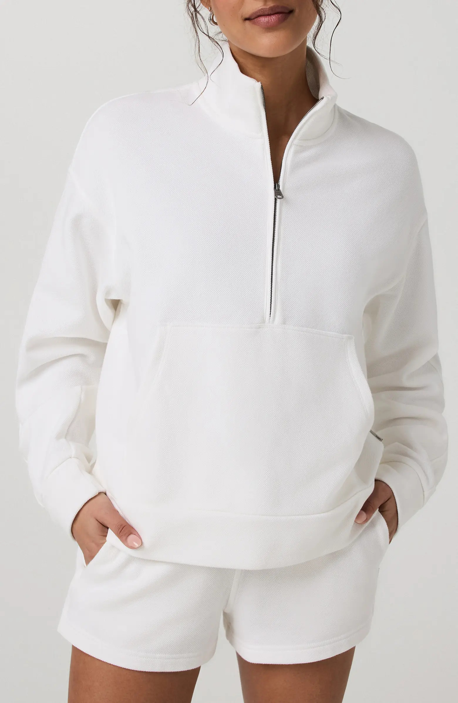 Vuori Piqué Half Zip Fleece Pullover | Nordstrom | Nordstrom