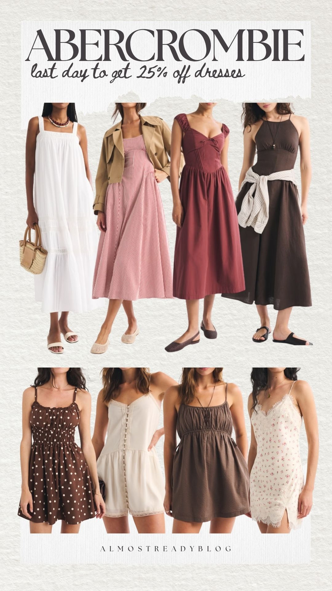 Last day to get 25% off dresses from Abercrombie!!

sale alert, watchnow, summer fashion, midi dress, maxi dress, finds under 100, amanda west 

 #LTKootd #LTKSeasonal #LTKSaleAlert