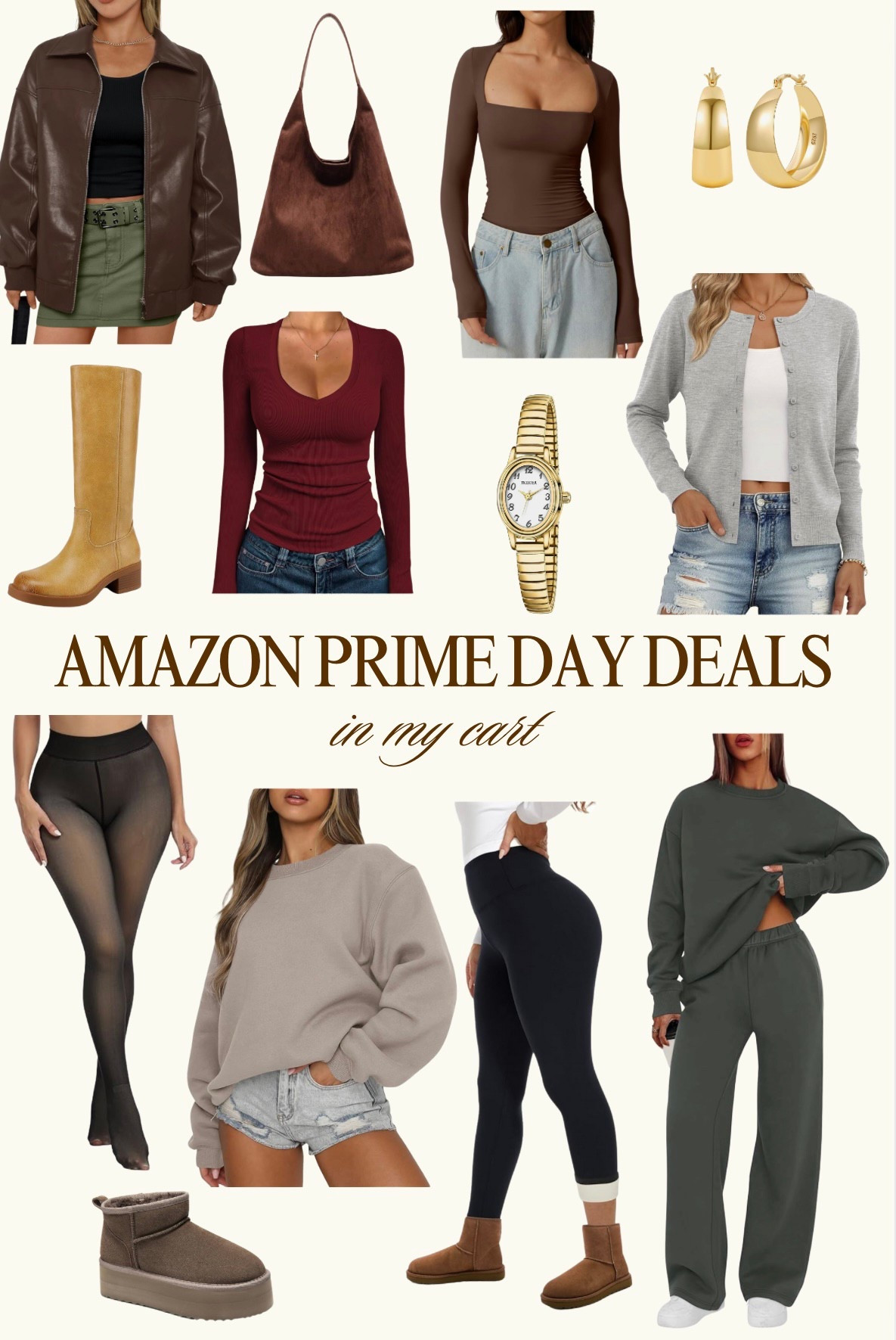 ✨ Amazon Prime Day finds I’m obsessed with ✨

Cozy basics, elevated staples, and timeless accessories — all in my cart and on sale now! 🛒💻 

Linking everything for you guys so you can shop these deals before they’re gone! 

amazon sweatshirt, amazon sweat set, amazon basics, fall basics, cardigan, fleece tights, fall boots, chocolate brown leather jacket 

#LTKSaleAlert #LTKSeasonal #LTKFindsUnder100
