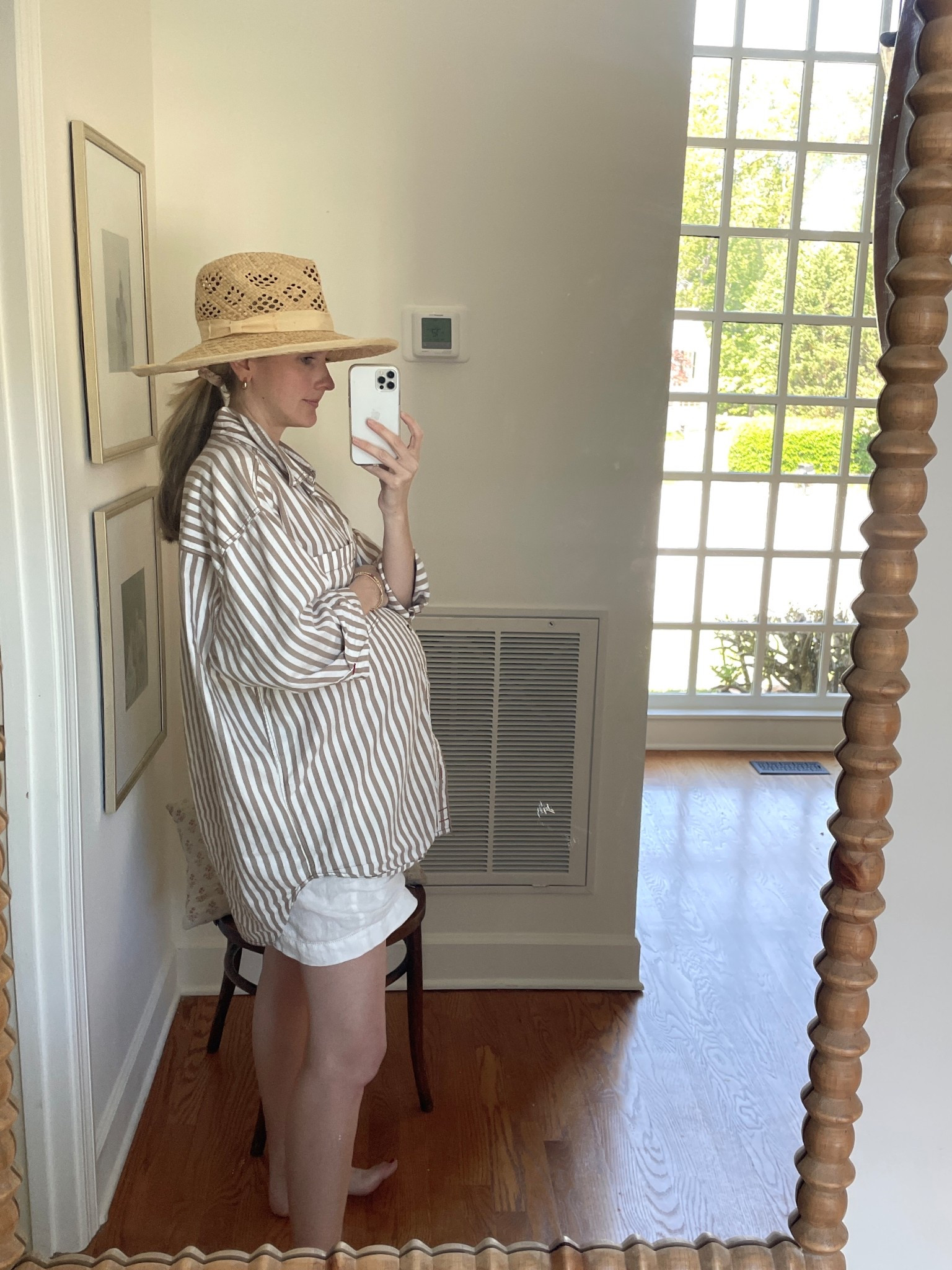 OOTD - linen shorts are old