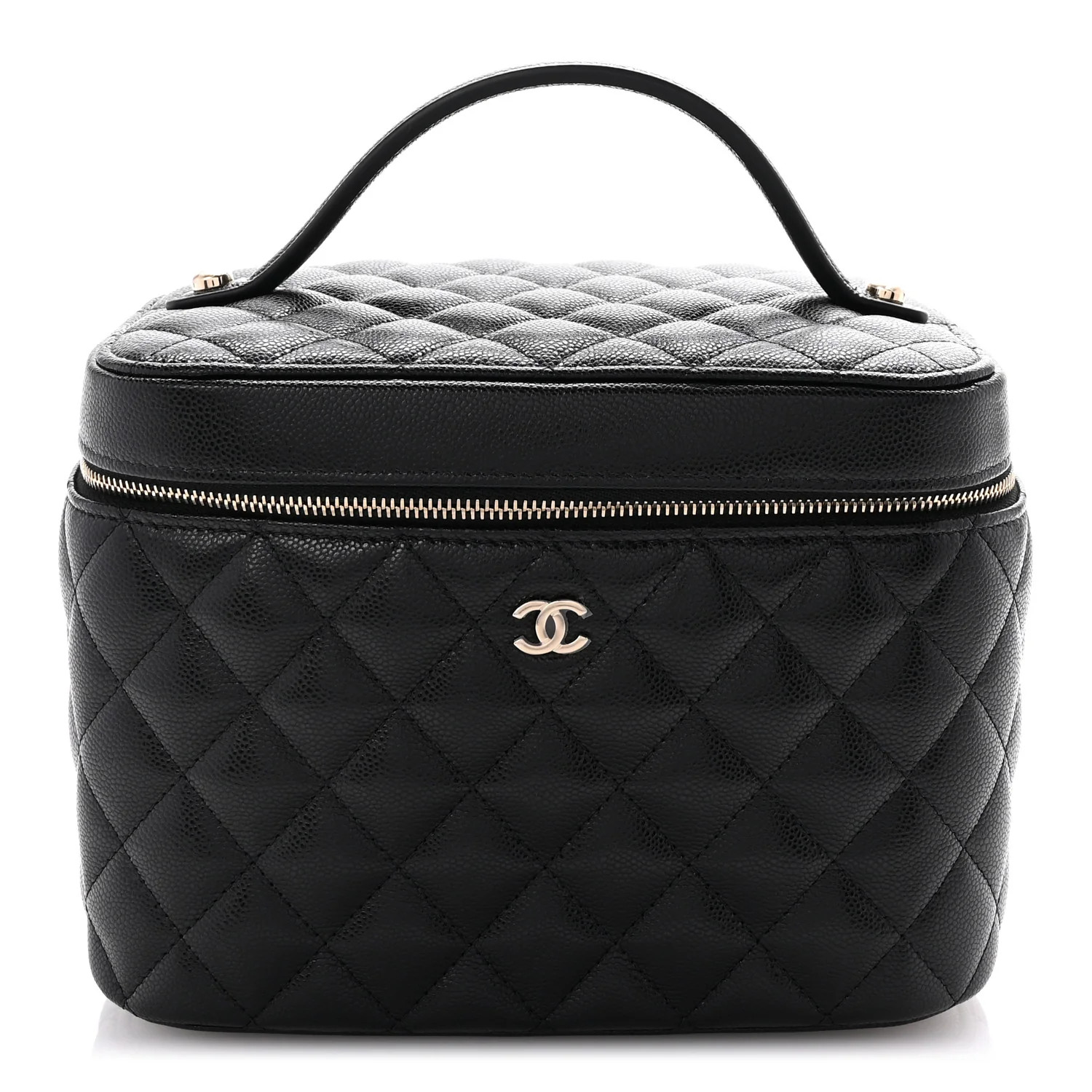 Caviar Quilted Large Vanity Pouch Black | FASHIONPHILE (US)