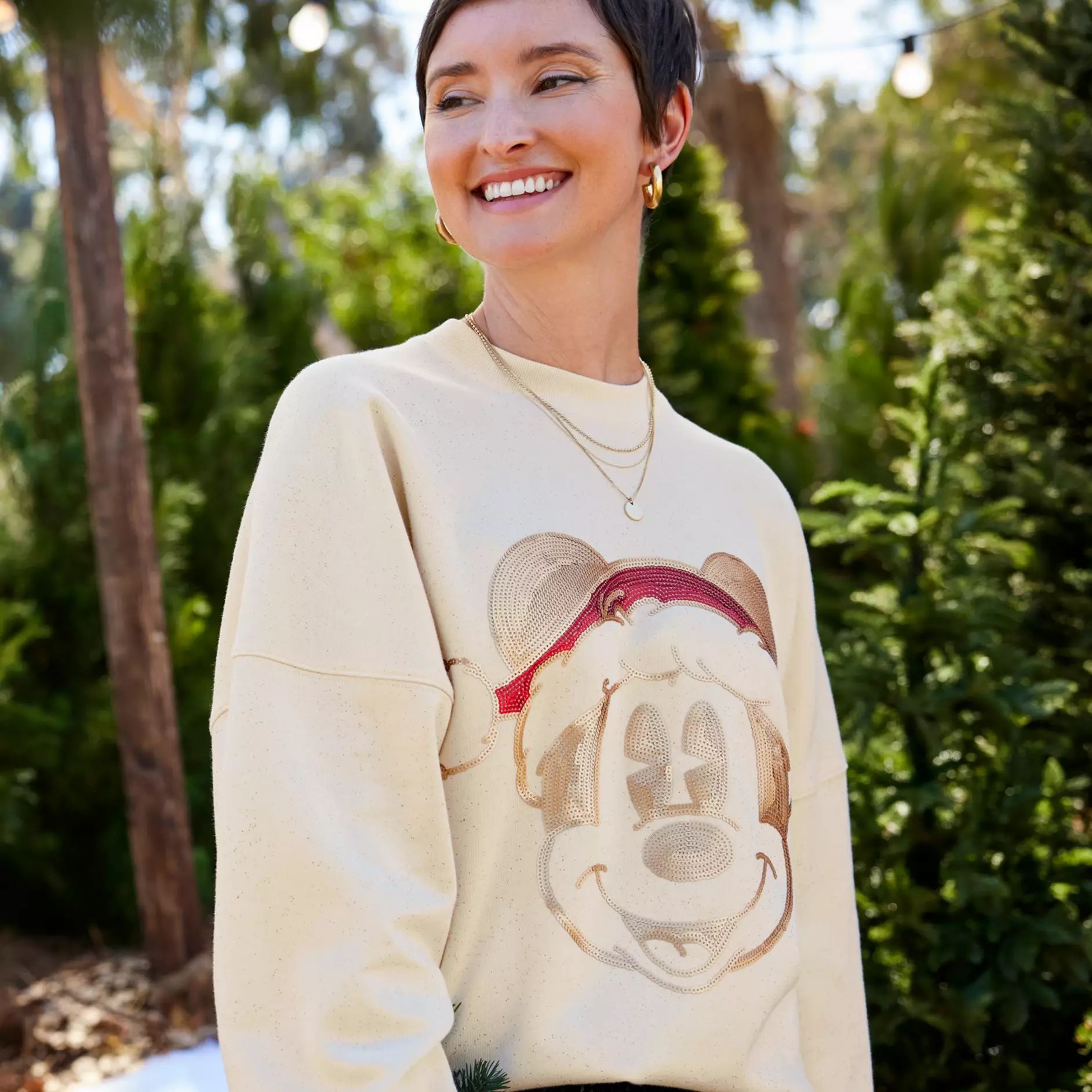 Mickey Mouse Sequined Holiday Spirit Jersey for Adults | shopDisney