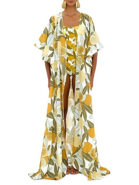 Sarina Lemon Print Robe | Saks Fifth Avenue