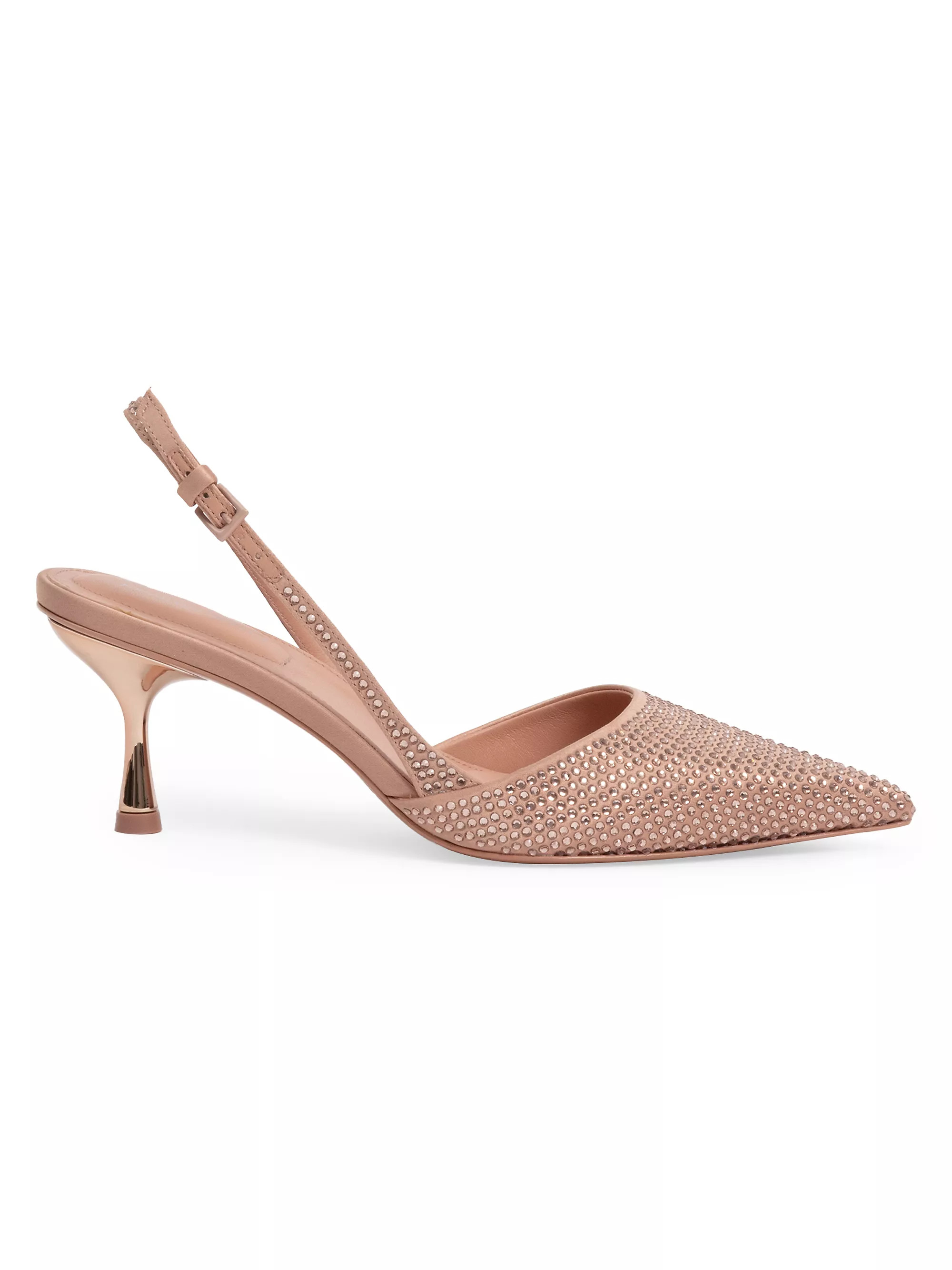 Dylan 65MM Satin & Crystal Slingback Pumps | Saks Fifth Avenue