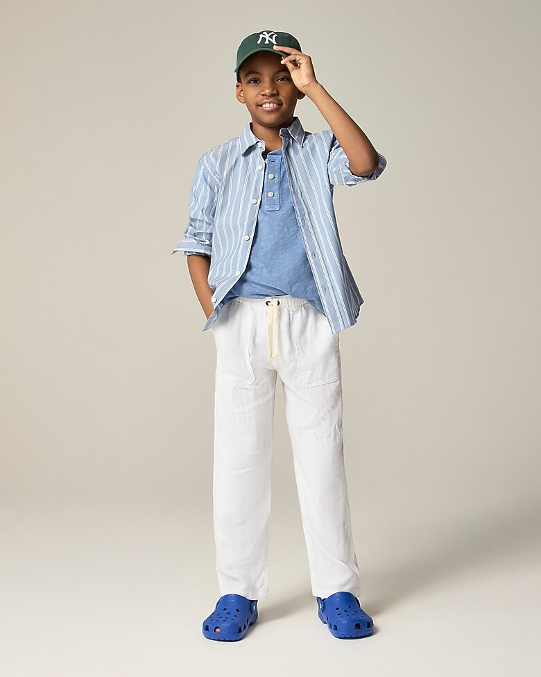 Boys' pull-on pant in linen blend | J. Crew US
