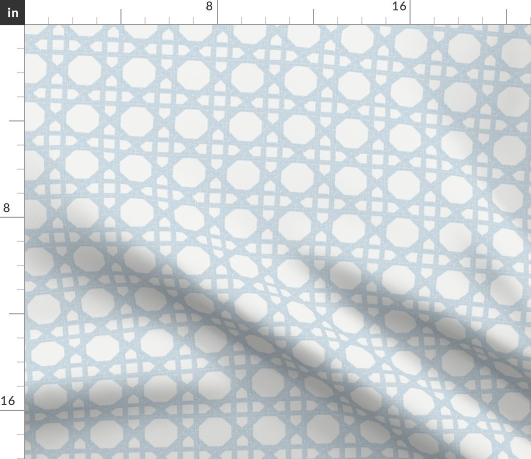 tropical woven rattan cane in baby blue Fabric bymelly_williams_studio | Spoonflower