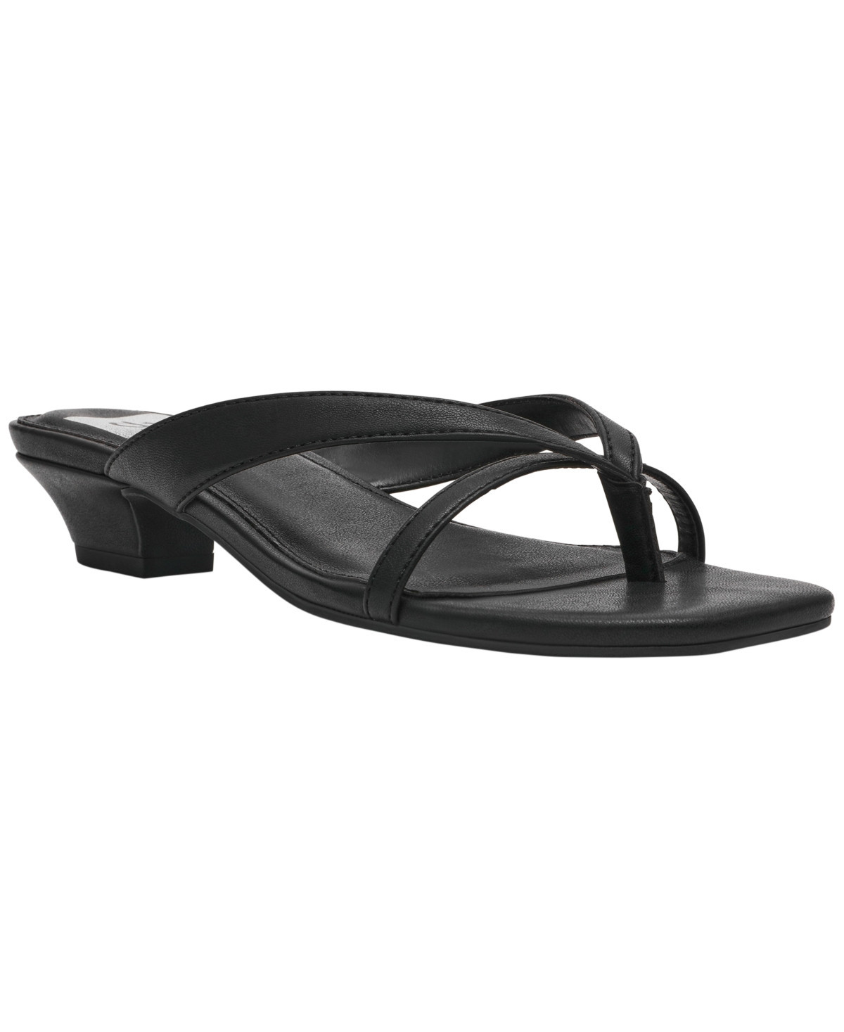 Dv Dolce Vita Women's Bex Strappy Kitten Heel Dress Sandals - Black Smooth | Macy's