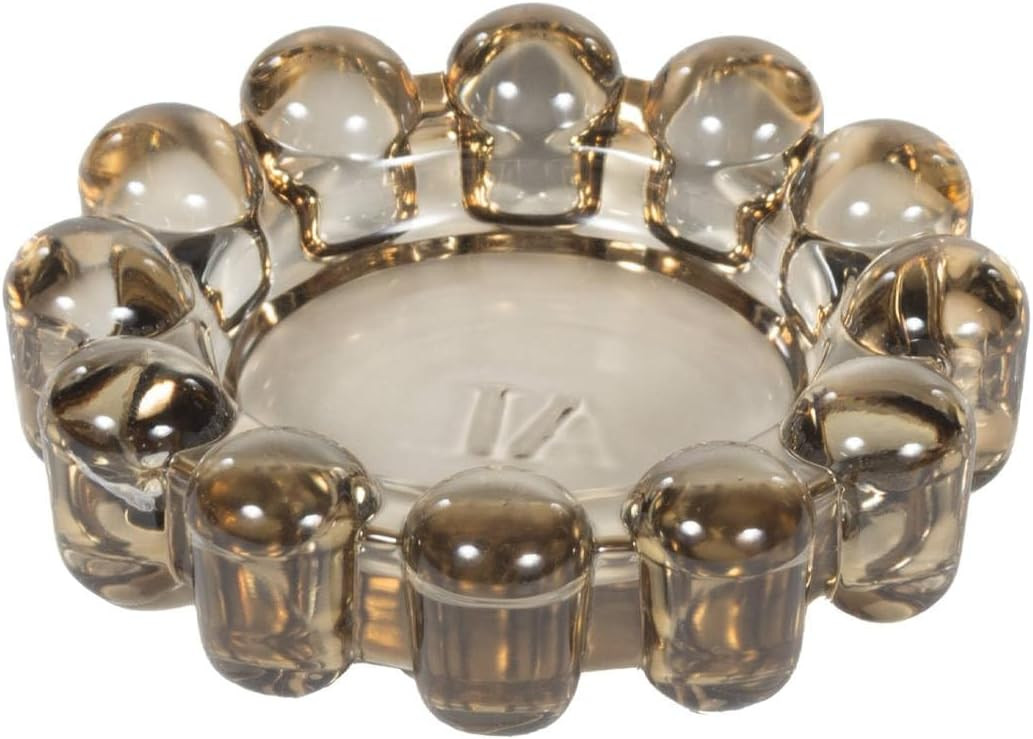 Home Collection Original Smoky Glass Small Bubble Candle Dish | Votive and Candle Plate, Diffuser Base, Wax Catcher, Decorative Tray, Jewelry Catchall, Decorative Tabletop Accent | Amazon (US)