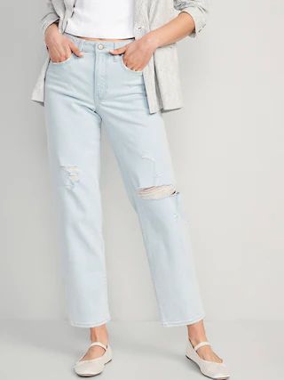 High-Waisted OG Loose Ripped Jeans for Women | Old Navy (US)