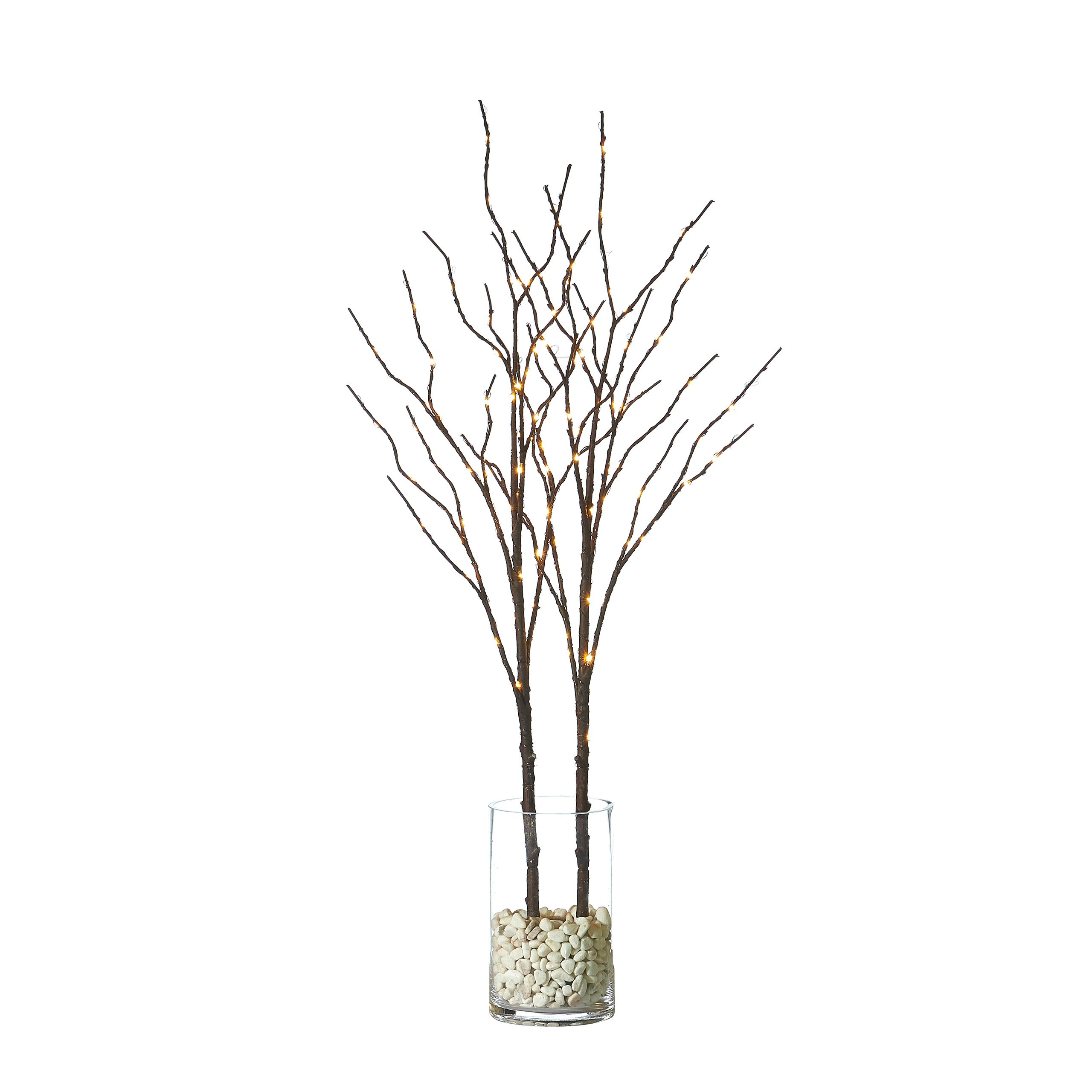 Hairui Lighted Brown Branches Battery Operated with Timer 30IN 100 LED Fairy Lights, Willow Branc... | Amazon (US)