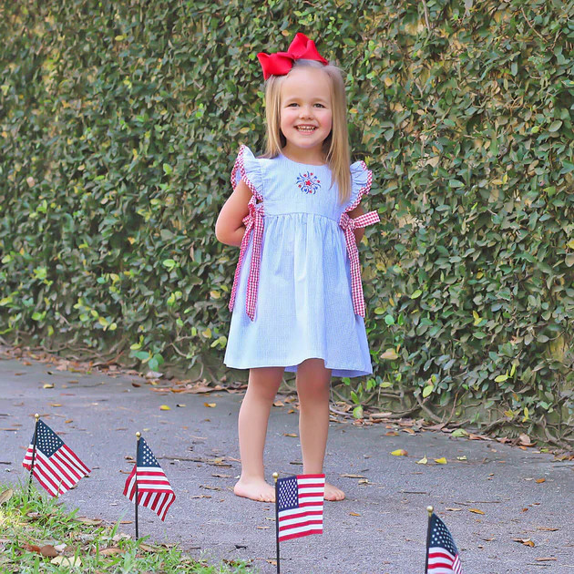 Blue Windowpane Avery Dress | Classic Whimsy