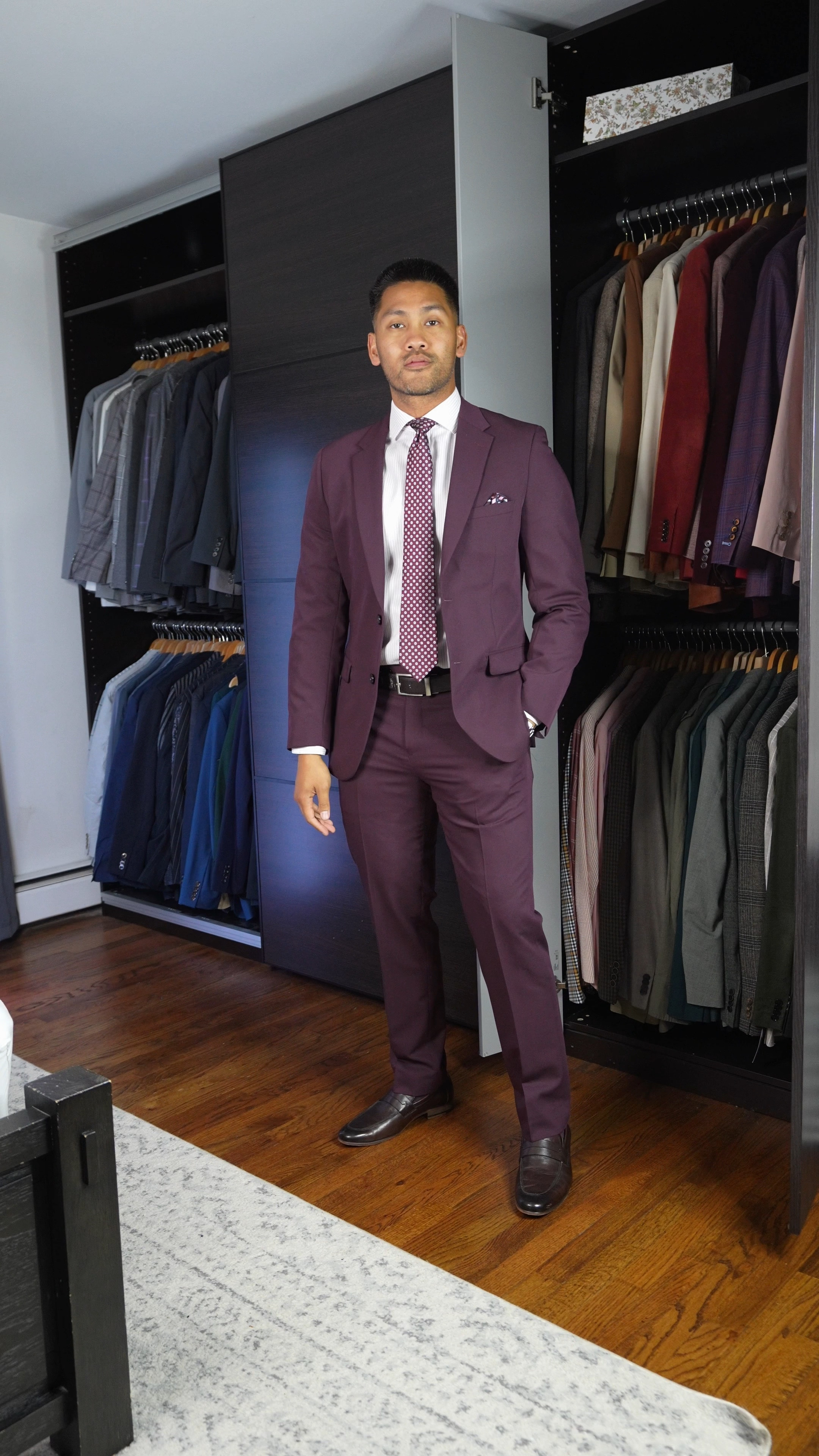 Been some time since we did a good old classic GRWM. While I do enjoy changing things up and speaking to you all in these videos, sometimes these just hit different 

I feel like many of you followed along with these so they’ll be here to stay! 

Suit @suitshopofficial 
Shirt @charlestyrwhitt 
Tie @wearlapelpins 
Socks @express 
Loafers @perryellis 
Watch @cartier 

#LTKSeasonal #LTKGiftGuide #LTKMens