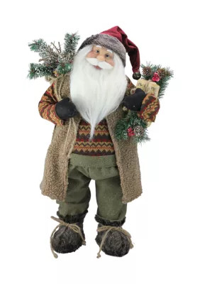 Northlight 24" Brown Standing Santa Claus Christmas Figurine | Belk