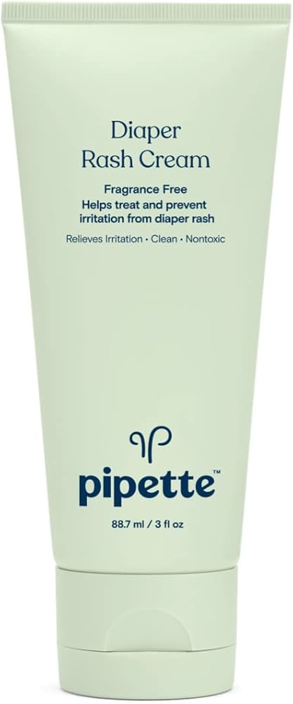 Pipette Diaper Rash Cream - Relieve & Prevent Diaper Rash with Non-Nano Zinc Oxide, Fragrance-Fre... | Amazon (US)