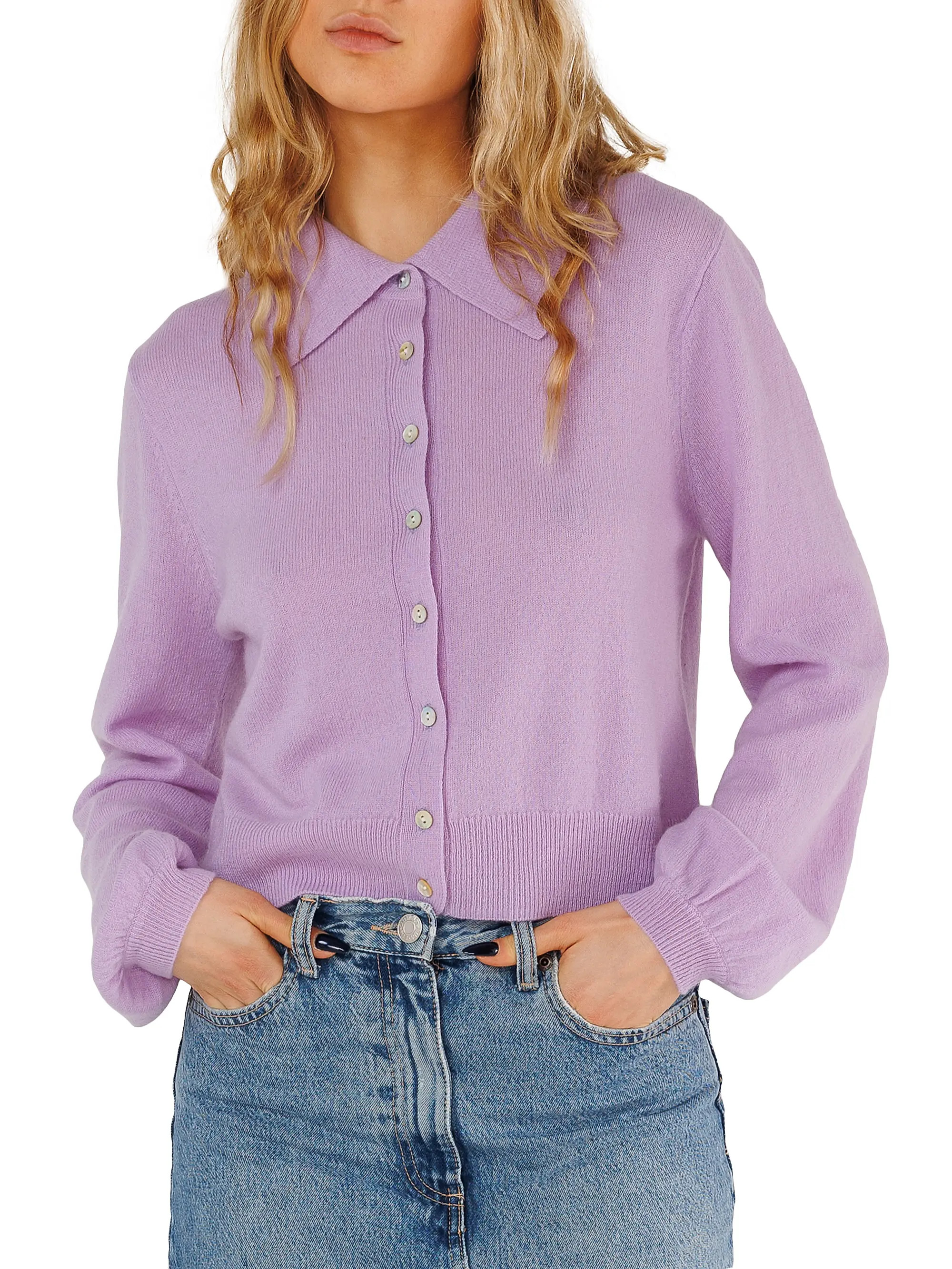 Piha Cashmere Spread Collar Cardigan | Saks Fifth Avenue