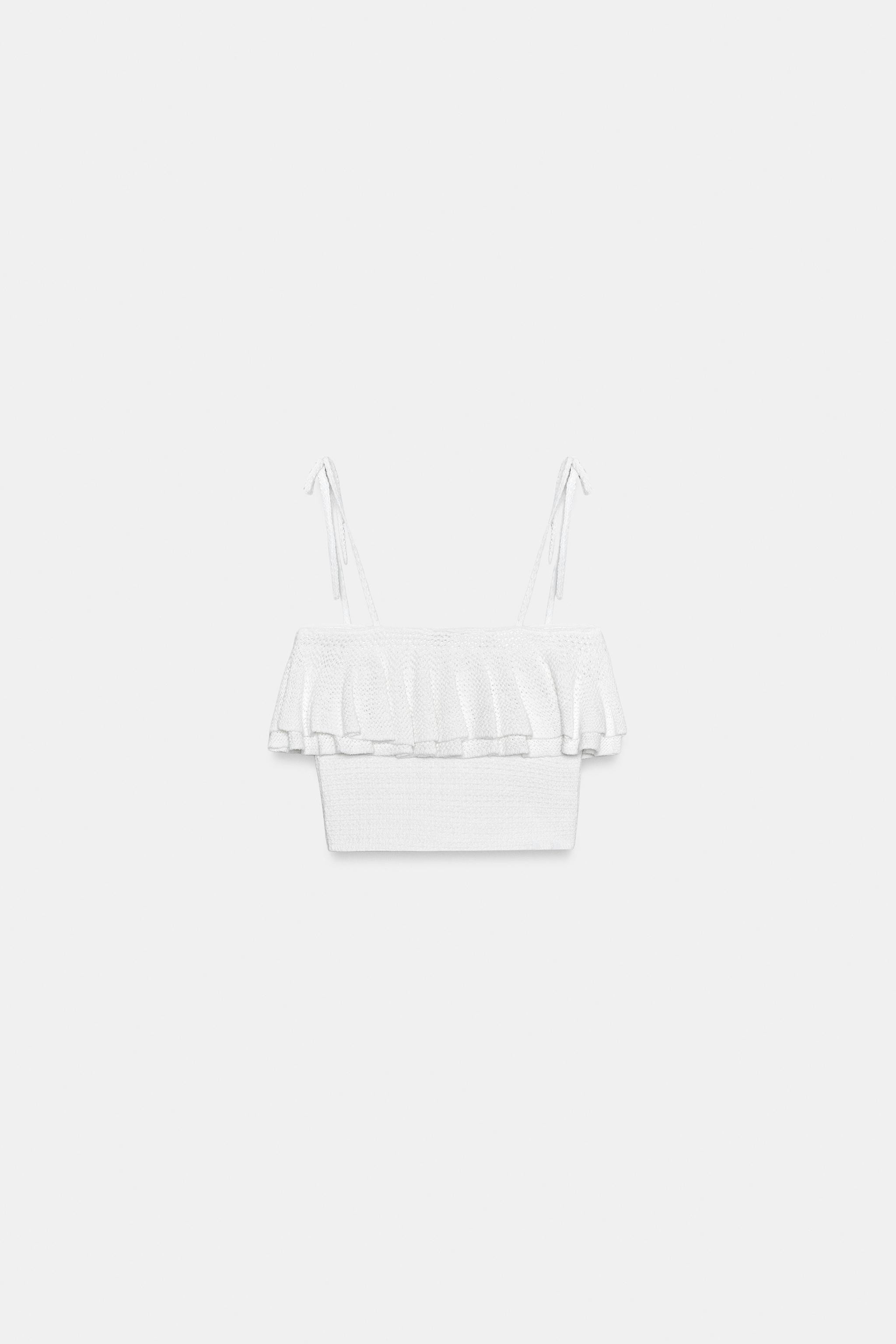 RUFFLED KNIT TOP | Zara US
