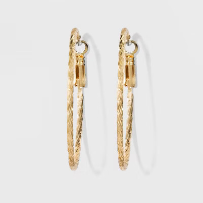 Textured Hoop Earrings - A New Day™ | Target