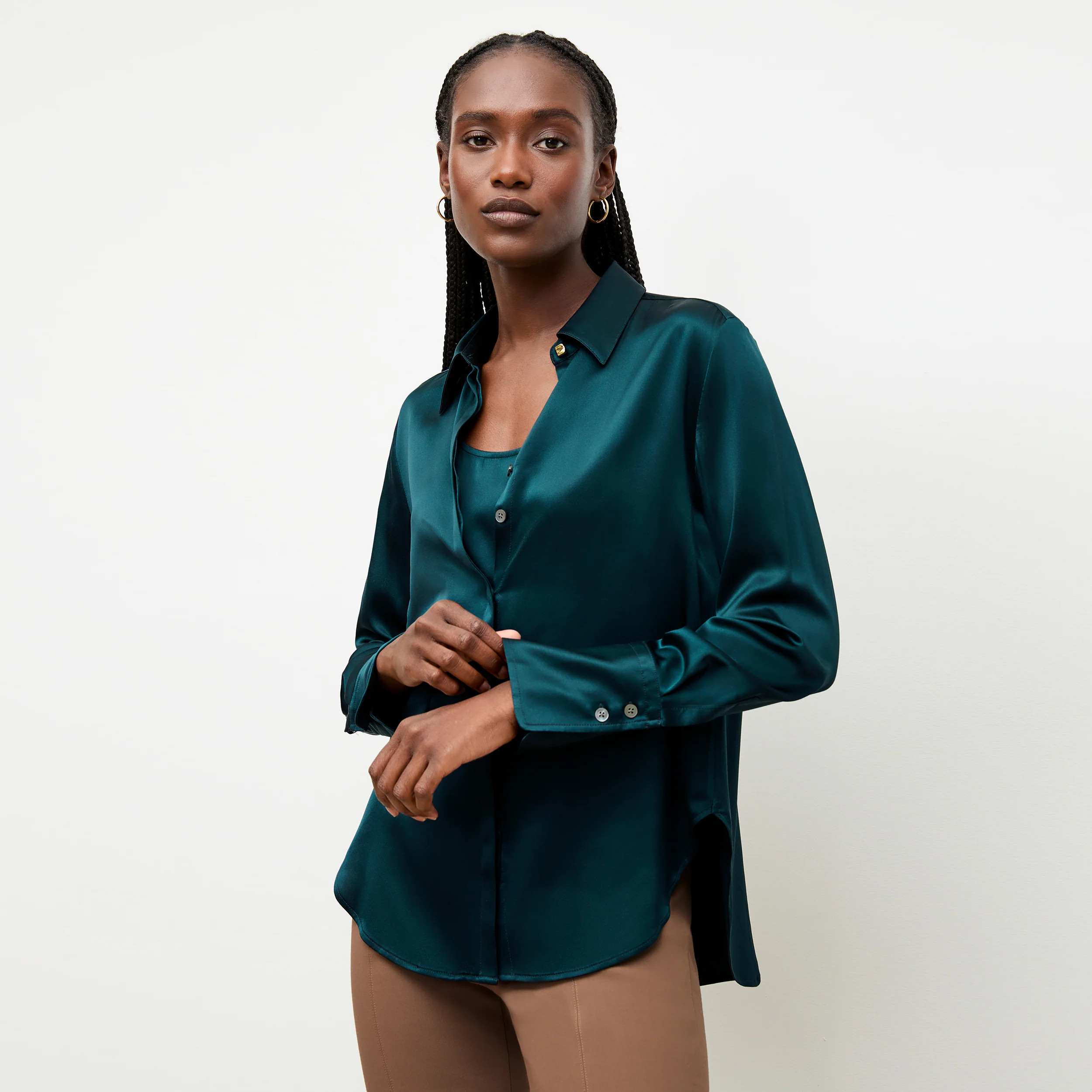 The Tatum Top - Washable Silk Charmeuse | MM LaFleur