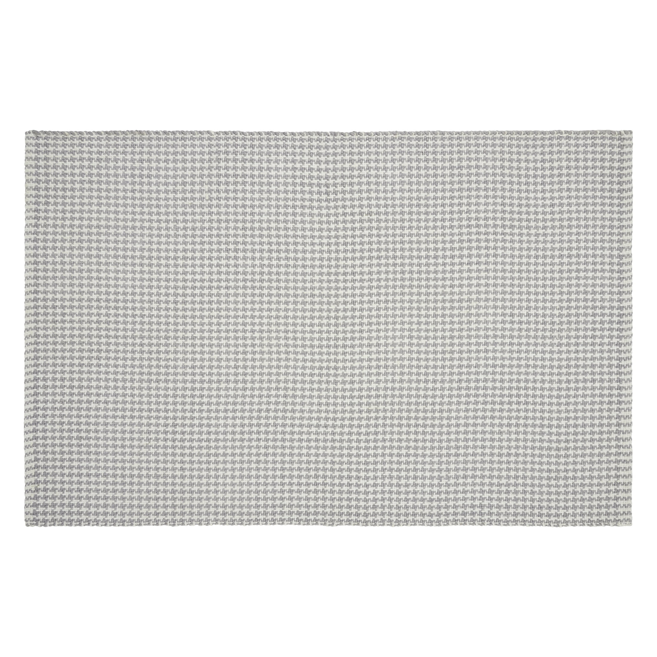 My Texas House Grey Houndstooth Fringe Indoor/Outdoor Layering Rug, 38" x 58" | Walmart (US)