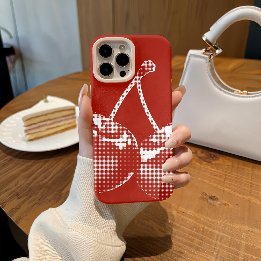 Retro Cherries Red Phone Case-vintage Cherry Red Phone Case retro Y2K Cherry Case-cherry Phone Ca... | Etsy (US)