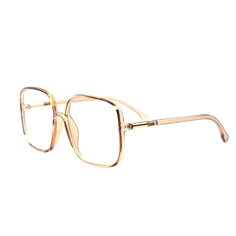 Shiratori Woman's New Retro Blue Light Blocking Glasses Big frame Nerd Eyeglasses Frame Anti Blue... | Amazon (US)