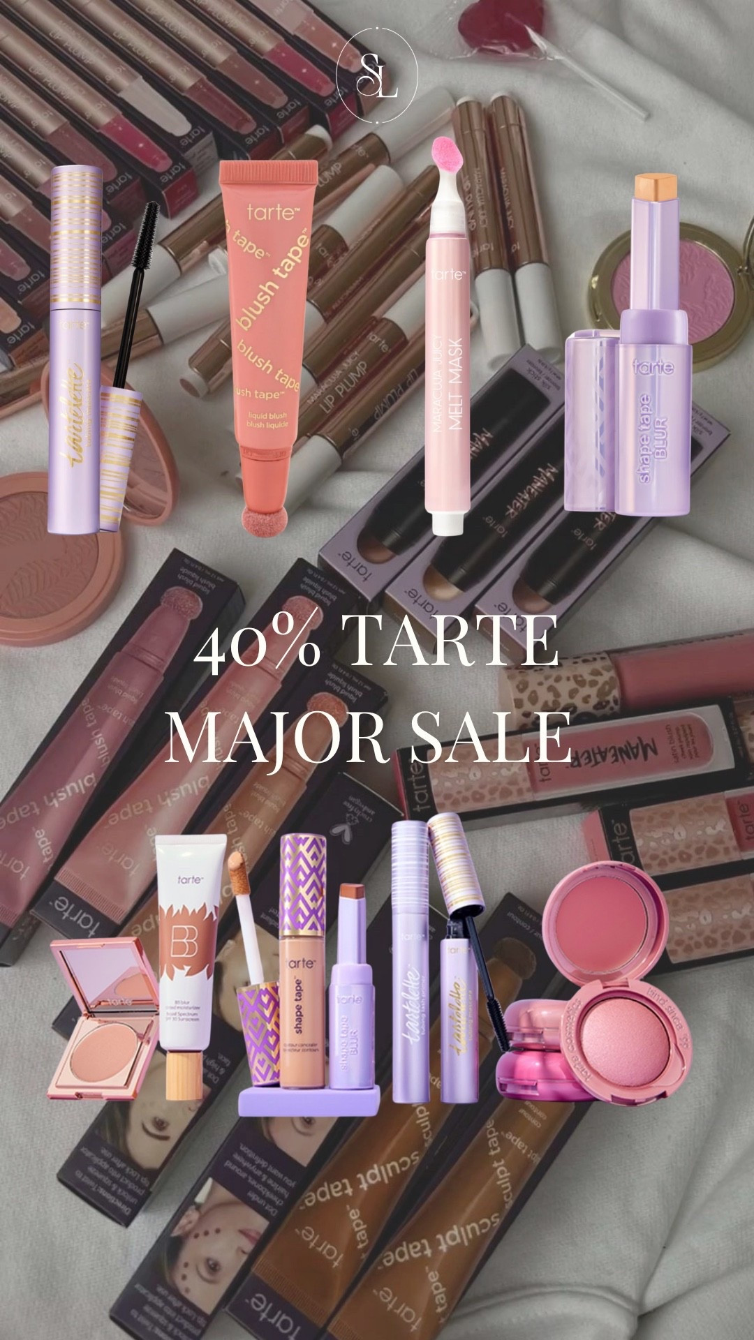 almost everything on @Tarte is 40% off right now!!! perfect time to stock up or buy gifts 🎁!!