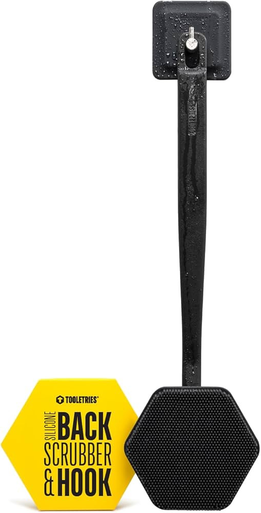 Tooletries - Silicone Back Scrubber with Hook - Exfoliating Shower Brush, Back Washer for Men, Du... | Amazon (US)