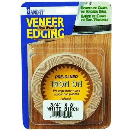 Band-It 34850 Real Wood Veneer Iron-On Edgebanding White Birch 3/4 x 8 | Walmart (US)