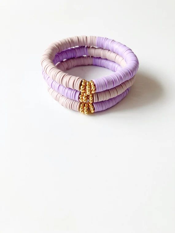 Lavender color block  bracelet | Etsy (US)
