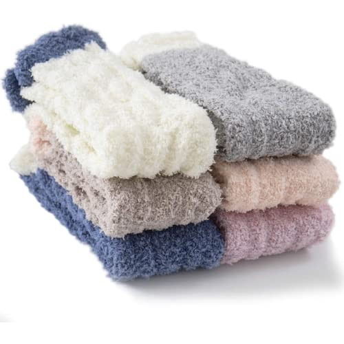 TEHOOK Warm & Cozy Gifts for Women, Stocking Stuufers, Fluffy Fuzzy Plush Sleeping Slipper Socks ... | Amazon (US)