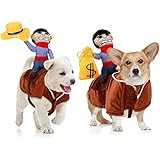 NACOCO Cowboy Rider Dog Costume for Dogs Clothes Knight Style with Doll and Hat for Halloween Day... | Amazon (US)
