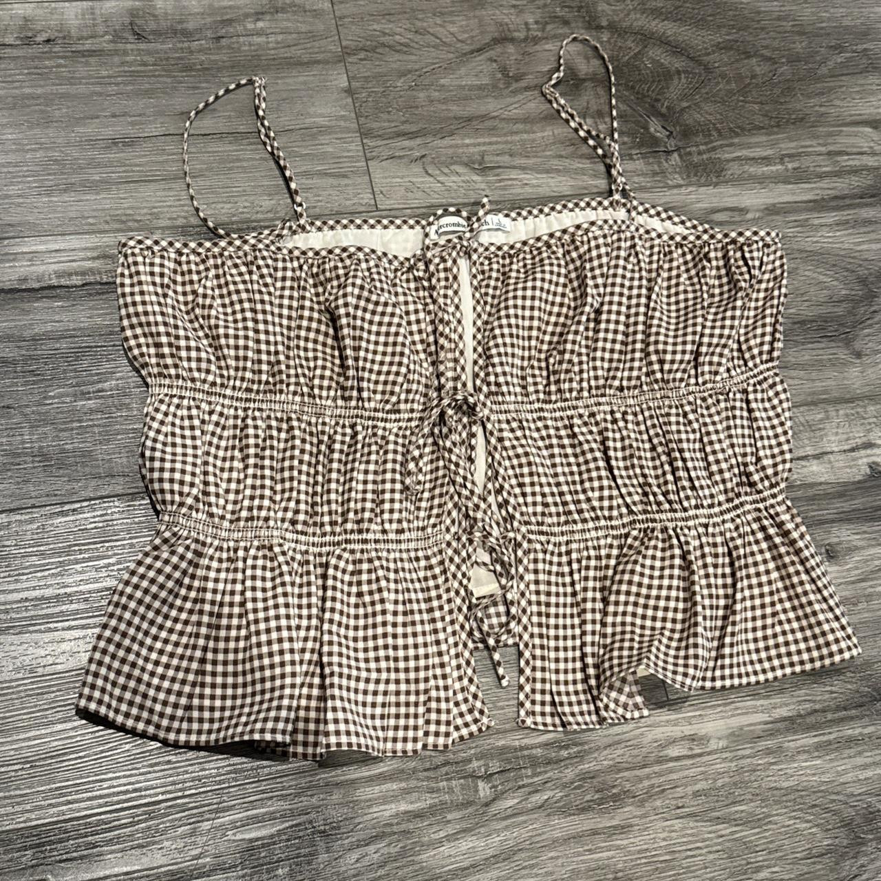 Abercrombie & Fitch Women's Tank top - Brown/Multi - L | Depop US