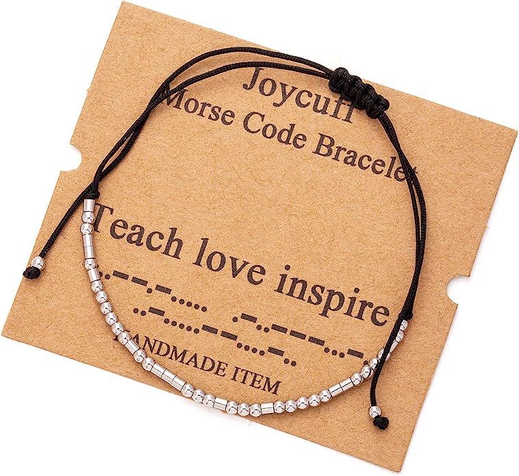 JoycuFF Morse Code Bracelets for Women Funny Inspirational Jewelry Gifts for Her Mom Daughter Sis... | Amazon (US)