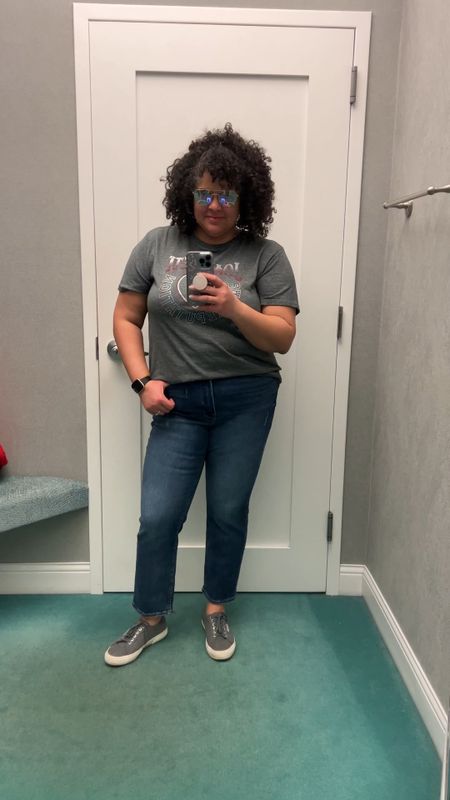 These jeans though. 

High rise straight crop in a classic medium wash.

I did size up to a 16 in these as I do with most premium denim. And they fit like a glove.

Nice amount of stretch while still retaining their shape. 

A definite win!

Snag them for 25% off as part of the friends and family sale with code SAVE25. Or take $50 off your first pair with code TAKEOFF50.

#LTKcurves #LTKsalealert #LTKFind