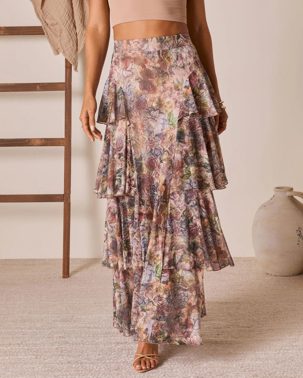 Reissa Tiered Maxi Skirt | VICI