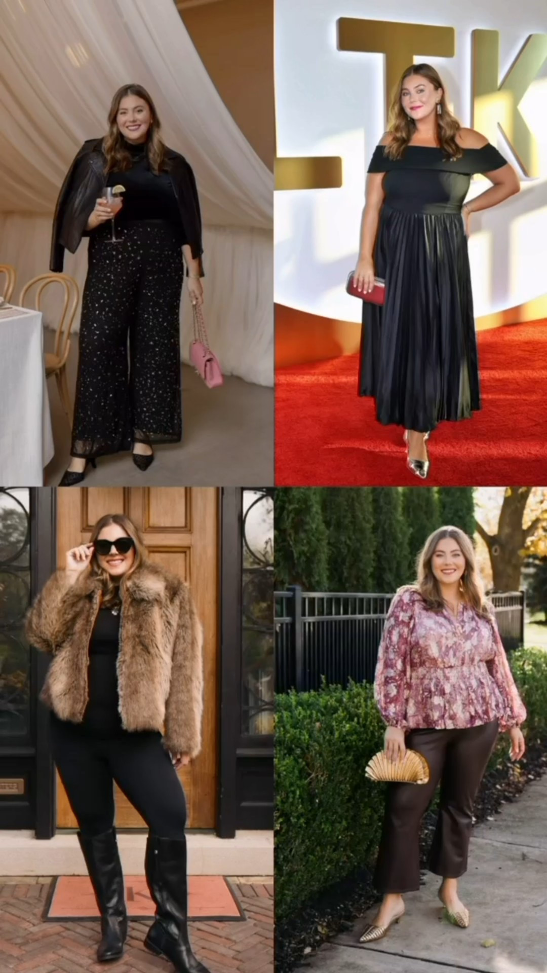 Holiday outfits - Thanksgiving outfits - Party outfits - see full sizing details on the log at CaralynMirand.com & use CARALYN30 at Anthropologie through 11/23 for 30% off early access!

#LTKSaleAlert #LTKPlusSize #LTKHoliday