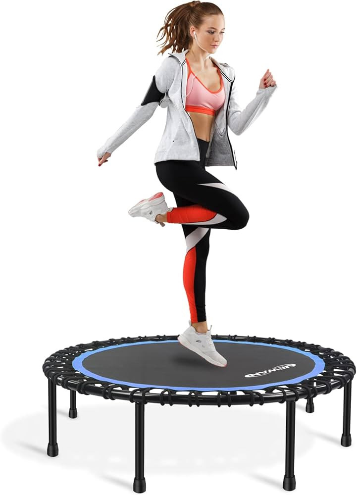 Newan 40"-48" Silent Mini Trampoline Fitness Trampoline Bungee Rebounder Jumping Cardio Trainer W... | Amazon (US)