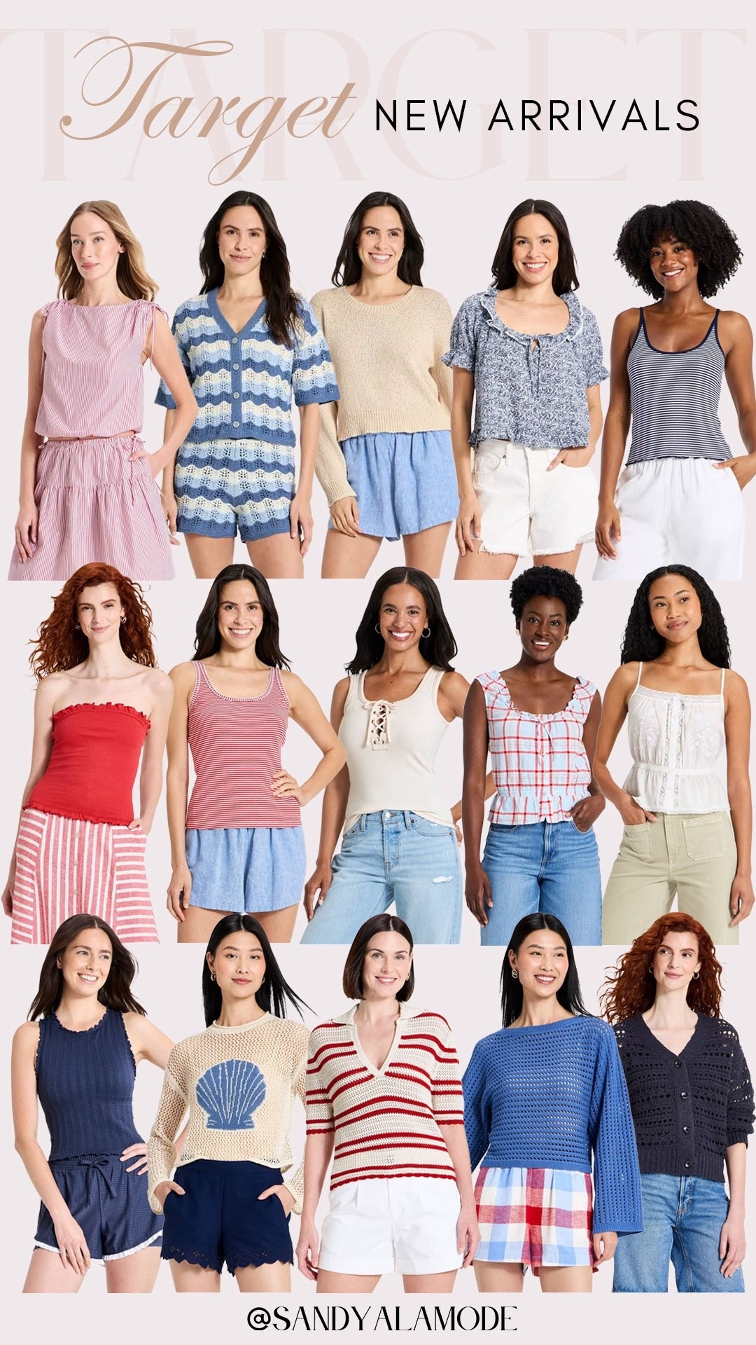 Target new arrivals // summer tops // matching sets // red white and blue // tank tops // beach top // crochet top // blouse 

#LTKSeasonal #LTKootd