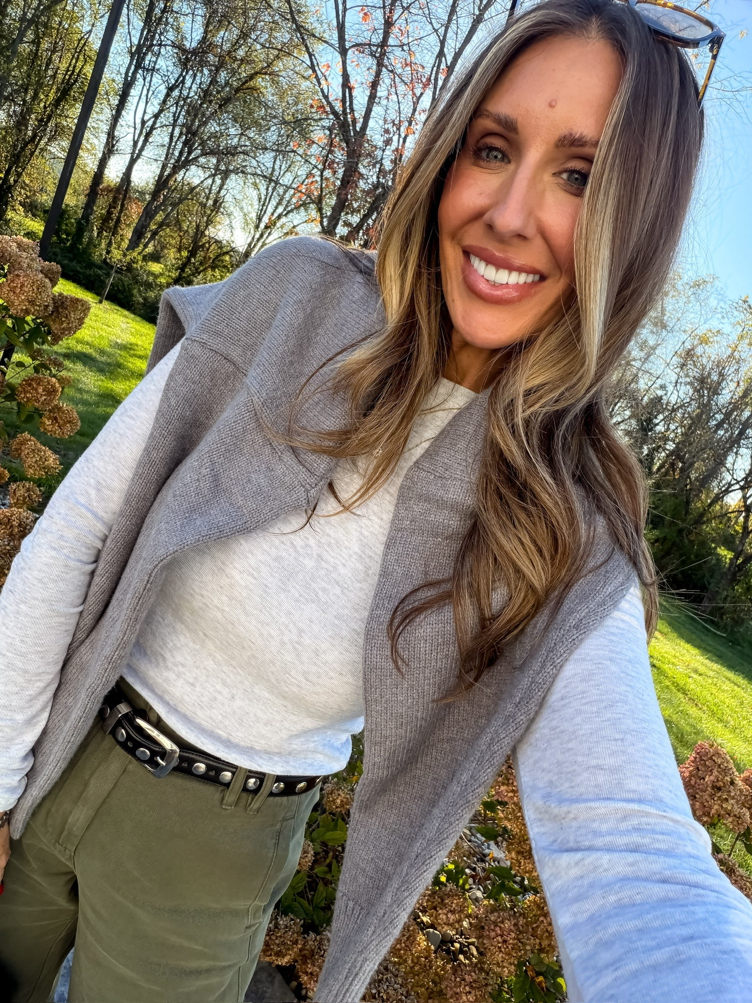 These olive green pants are on sale for ONLY $21! 🤎🍂 Love them with a gray sweater and simple basics for fall!

olive green pants, $21 pants, sale finds, fall outfit, gray sweater, casual fall style, affordable fall fashion, fall layering, women over 40 fashion, themominstyle