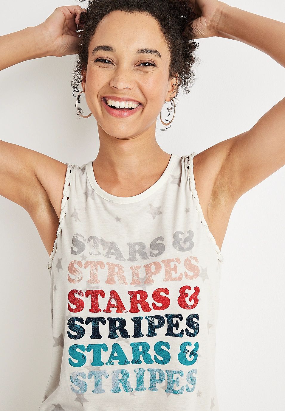 Americana Stars And Stripes Graphic Tank | Maurices
