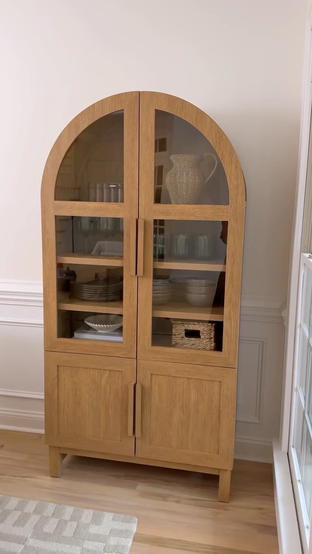 Finally got this arched cabinet styled exactly how I envisioned it. It’s amazing how one piece can ground an entire room. I’ve linked the cabinet along with all the dinnerware favorites I used to pull the look together!

neutral aesthetic, home furniture, affordable finds, interior design, decor inspo, display cabinet, organization tips, storage hacks

#LTKSeasonal #LTKHome #LTKU